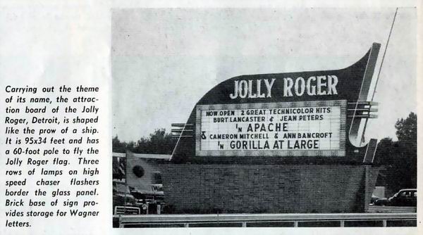 Jolly Roger Drive-In Theatre - From Box Office Magazine Sept 1955
